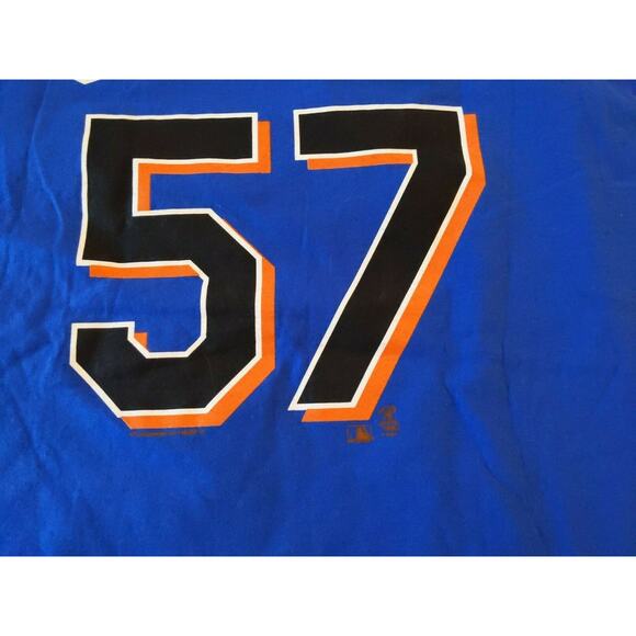 Mens MLB Major League SANTANA 57 Size Med Blue New York Tshirt - Picture 5 of 10